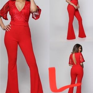 New red jumpsuit with tags